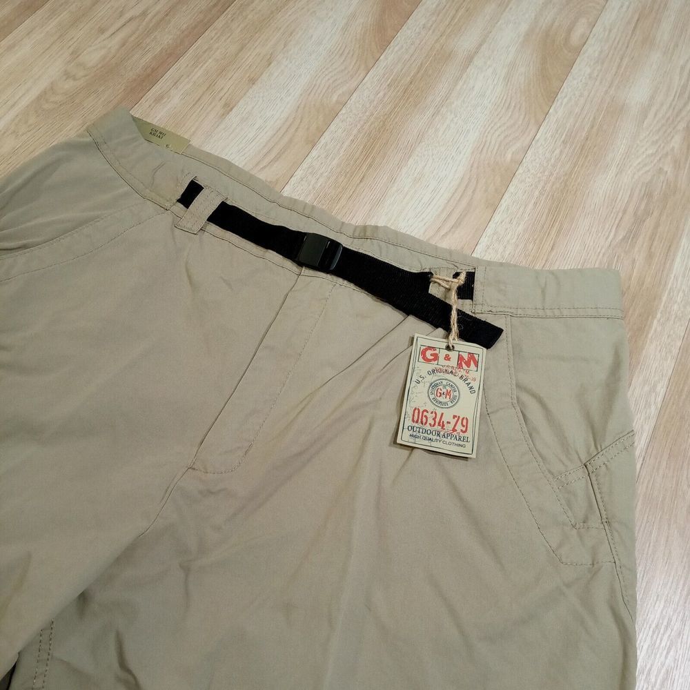 G & M Sugar Mountain Hiking Canvas Shorts‎ Mens 42 Khaki